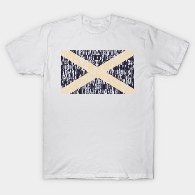 Scotland national anthem flag - Flower of Scotland T-Shirt by DAFTFISH